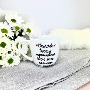 Kubek Dziadek tworzy wspomnienia 300 ml- Kika Handmade