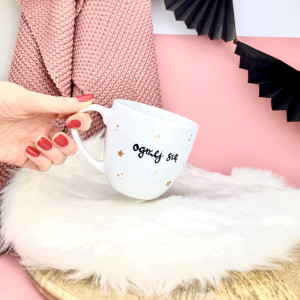 Kubek Ogrzej się 300 ml- Kika Handmade