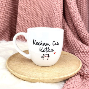 Kubek Kocham Cię kotku 300ml- Kika Handmade