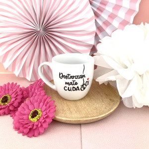 Kubek dla położnej Dostarczam małe cuda 300 ml- Kika Handmade