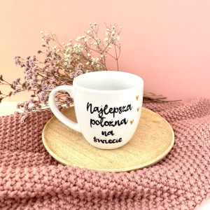 Kubek dla najlepszej położnej 300 ml- Kika Handmade