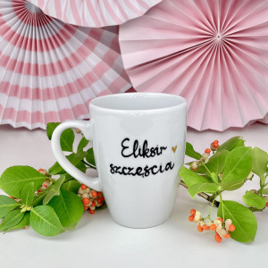 Kubek 360 ml - Eliksir szczęścia- Kika Handmade