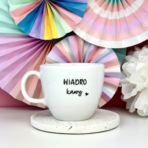 Kubek WIADRO kawy - 1L- Kika Handmade