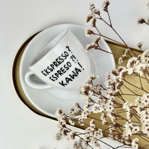 Filiżanka espresso KAWA !- Kika Handmade