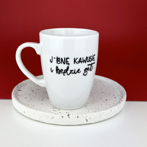 Kubek 360 ml - J*BNĘ KAWUSIĘ i będzie git- Kika Handmade