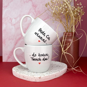 Zestaw kubków Będę Cię wkurzać do końca Twoich dni- Kika Handmade