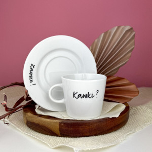 Filiżanka z napisem Kawki ? Zawsze ! 200 ml- Kika Handmade