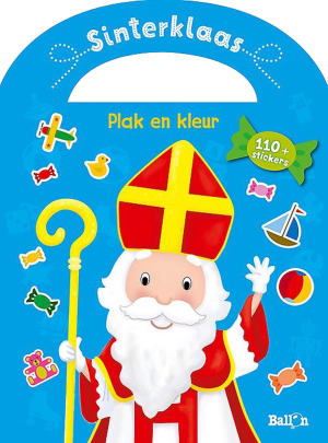 Sinterklaas Plak en kleur (met handvat)
