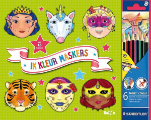 Ik maak maskers 0 - Ik kleur maskers (groen)