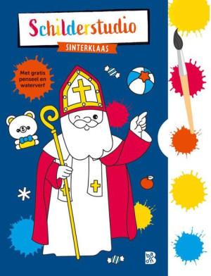 Sinterklaas - Kleurboek met verfpalet en penseel