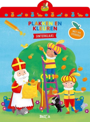 Sinterklaas - Plakken en kleuren met 144 stickers