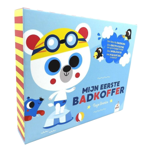 Mijn eerste badkoffer - Badboek + Speelpopje + Figuurtjes + Poster