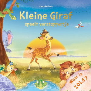 Kleine Giraf speelt verstoppertje kartonboekje - Vrolijk dierenverhaal