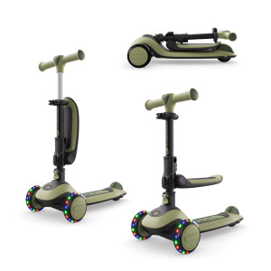 Trottinette évolutive 2 en 1 avec siège HALLEY 2 vert