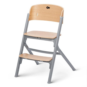Chaise haute LIVY sans plateau bois gris