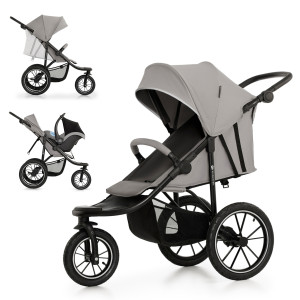 Poussette tout-terrain HELSI 2 gris