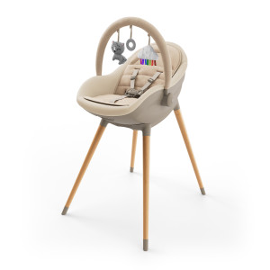 Chaise haute FINI UP 2 en 1 beige