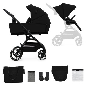 Carrito bebé 2en1 YOXI negro