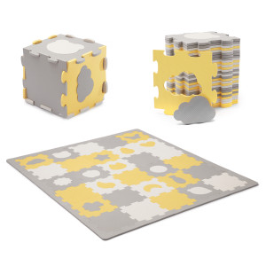 Colchoneta de espuma puzle 3D LUNO SHAPES amarillo