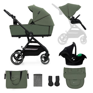 Carrito bebé 3en1 YOXI verde