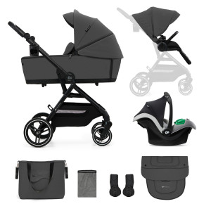 Carrito bebé 3en1 YOXI gris