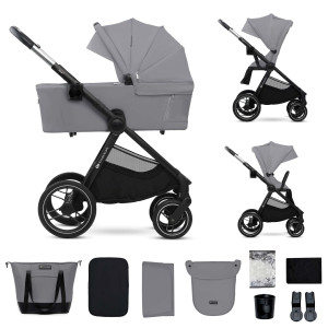 Carrito bebé multifuncional NEA 2 gris claro