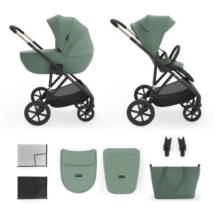 Poussette multifonction PRIME 3 2 en 1 vert foncé