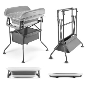 Baignoire avec table à langer sur structure BUBBLY gris