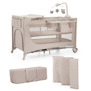 Lit parapluie 3en1 JOY 2 avec accessoires beige