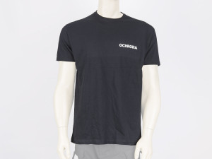 T-shirt czarny z białymi napisami "OCHRONA" - 3XL