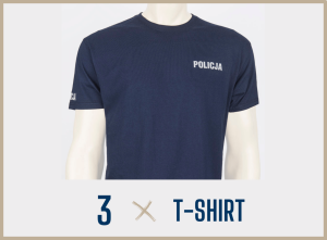 3 x T-shirt Policyjny - 3XL