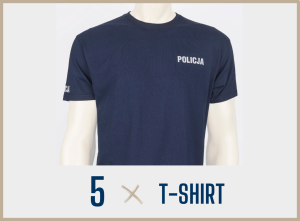 5 x T-shirt Policyjny - 2XL