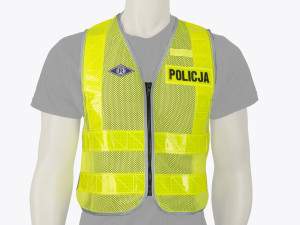 Kamizelka odblaskowa policyjna motocyklowa dla drogówki - 3XL