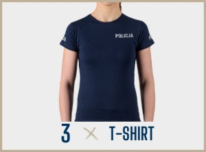 3 x T-shirt Policyjny Damski - M