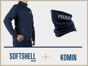 Zestaw damski softshell + komin