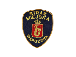 Naszywka tarcza - Straż Miejska Warszawa - Bez rzepu