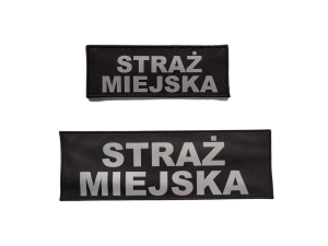 Napisy STRAŻ MIEJSKA na rzep komplet