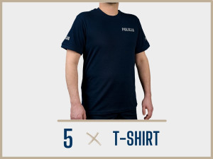 5 x T-shirt Policyjny Regulaminowy - XS
