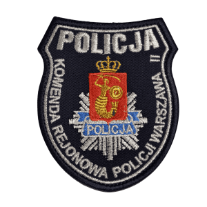 Naszywka policyjna tarcza KRP w Warszawie - II