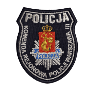 Naszywka policyjna tarcza KRP w Warszawie - III