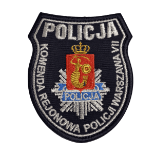 Naszywka policyjna tarcza KRP w Warszawie - VII