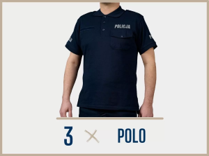 3 x Koszulka Polo Policyjna Regulaminowa - 2XL