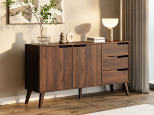 Komoda orzech warmia 160 cm do jadalni AMBER