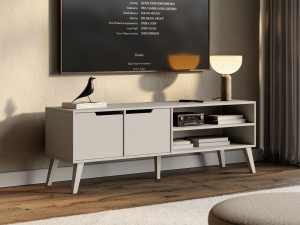 Minimalistyczna szafka RTV 160 cm do salonu japandi AMBER