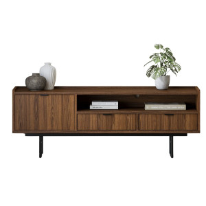Szafka RTV orzech 150 cm w stylu japandi ORI