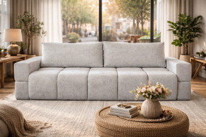 Sofa trzyosobowa bubble szara w nowoczesnym stylu BIANCA