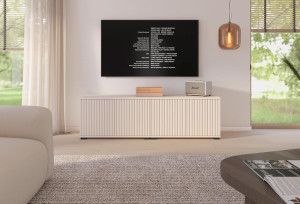 Nowoczesna szafka RTV z ryflowaniem 140cm FREZJA