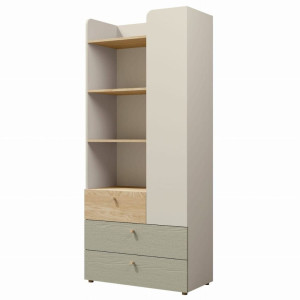 Designerska szafa dziecięca kaszmir z otwartymi półkami KIKO