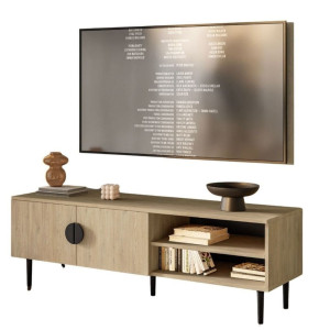 Mała szafka pod telewizor 137 cm w stylu japandi OSI