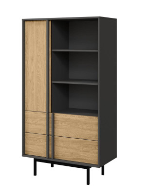 Designerski regał do salonu na wysokich nogach MALTS